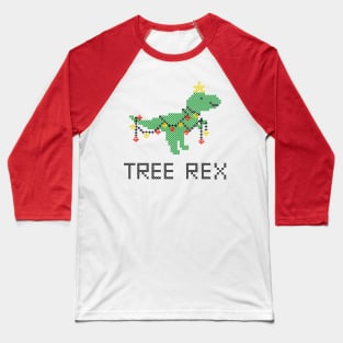 Tree Rex Christmas Dino Baseball T-Shirt